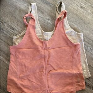 Gymshark Pink and Cream Tank Tops